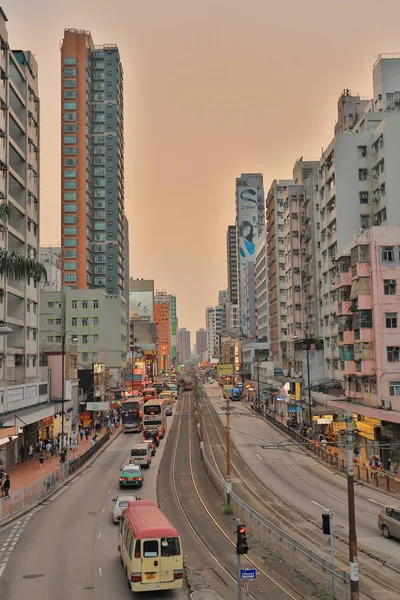 De Castle Peak Road in Yuen Long — Stockfoto