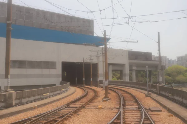 Een lightrail-systeem in Tuen Mun hk — Stockfoto