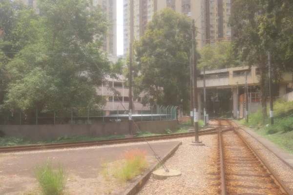 LRT treninin hafif raylı transit. — Stok fotoğraf