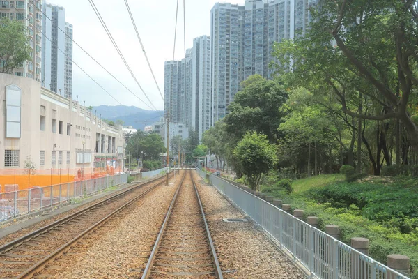 The light rail transit in Tuen Mun hk — Stock Photo, Image