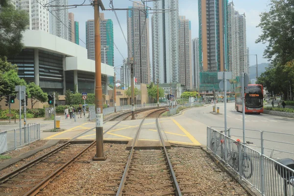The light rail transit in Tuen Mun hk — Stock Photo, Image