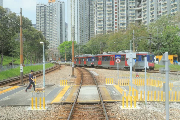 Tuen Mun HK 'daki hafif demiryolu taşımacılığı — Stok fotoğraf