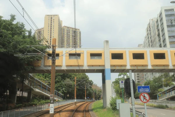 The light rail transit in Tuen Mun hk — Stock Photo, Image