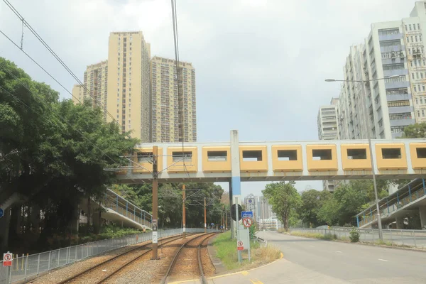 El tránsito ferroviario ligero en Tuen Mun hk —  Fotos de Stock