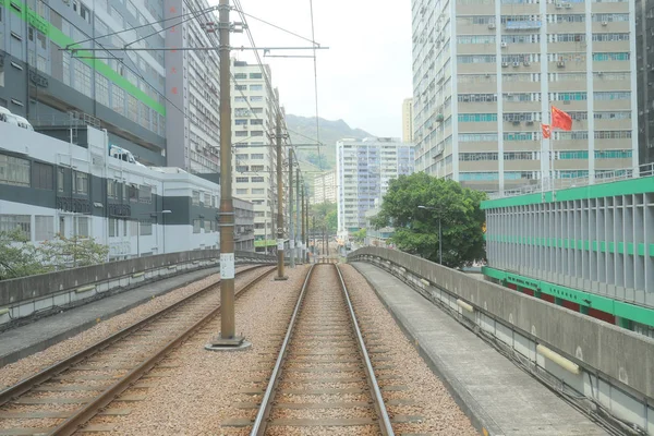 The light rail transit in Tuen Mun hk — Stock Photo, Image