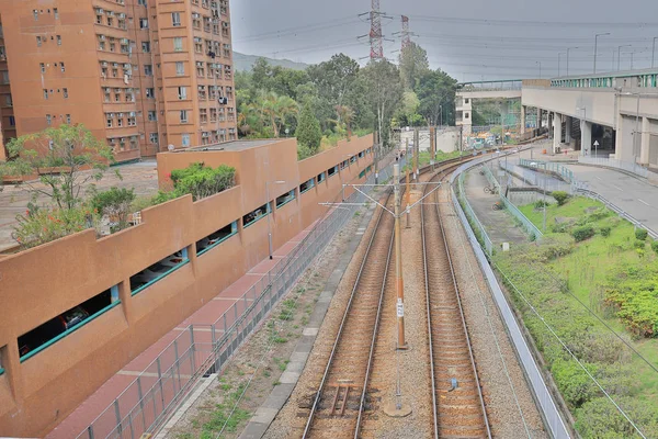 Light rail in the Siu Hong Tuen Mun — Stock Photo, Image