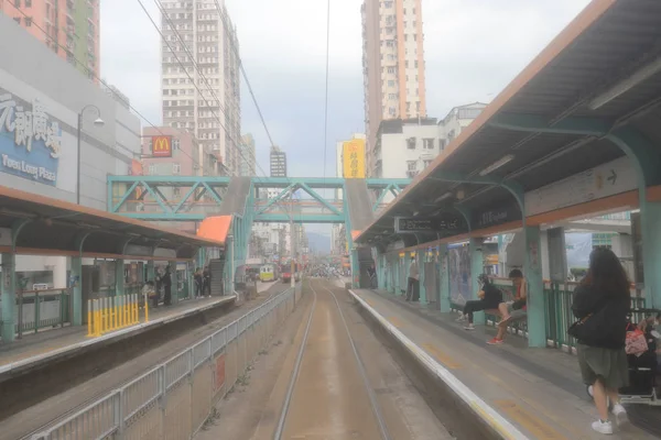 Hong Kong Mtr Light Rail. Siu Hong okres — Stock fotografie