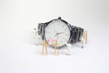 bir mini ressamlar grubu, temizlemek belgili tanımlık seyretmek 