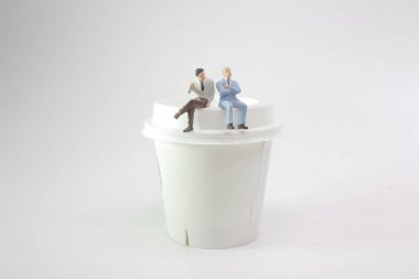 eski iş mini figür oturan yakından