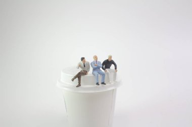 eski iş mini figür oturan yakından