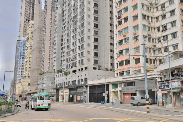 Вид на город Shek Tong Tsui hk — стоковое фото
