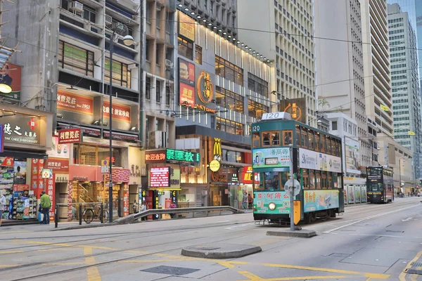 Een oude tram geen 120 in sheung WAN- — Stockfoto
