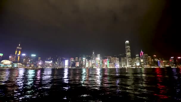 Die Tsim Sha Tsui Weihnachtsbeleuchtung — Stockvideo