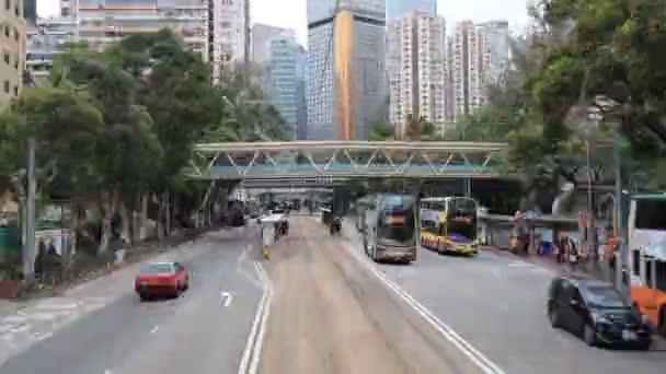 Die Straßenbahn Hong Kong — Stockvideo