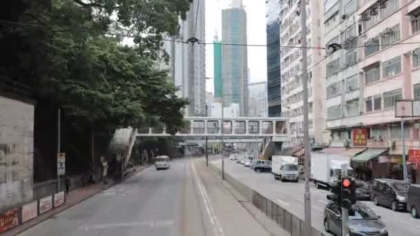 Straßenbahn System Der Welt Fährt Mit Doppelstock — Stockvideo