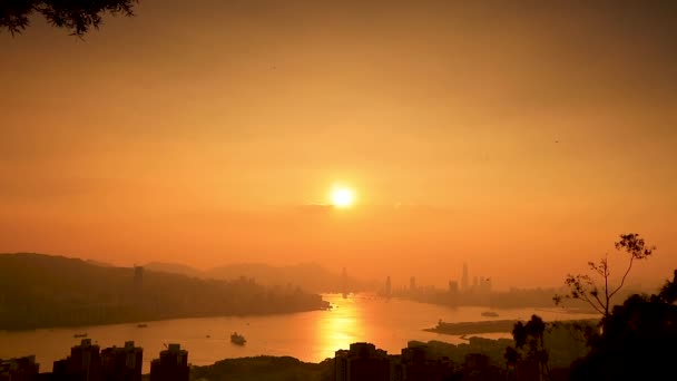 香港维多利亚港的视图 — 图库视频影像