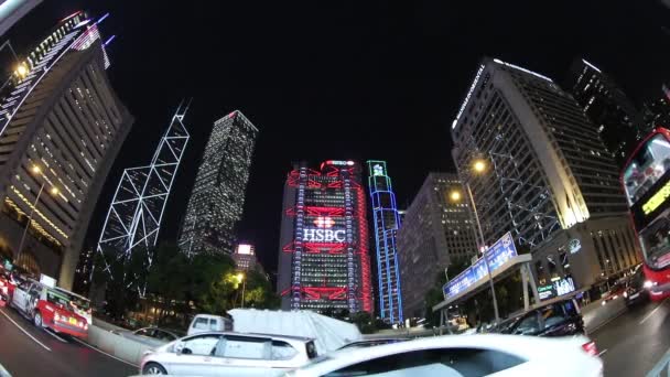 Hong Kong Geceleri Merkezi Hong Kong Adlı — Stok video