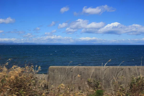 Vista de la ventana del tren de Sapporo a Hakodate — Foto de Stock