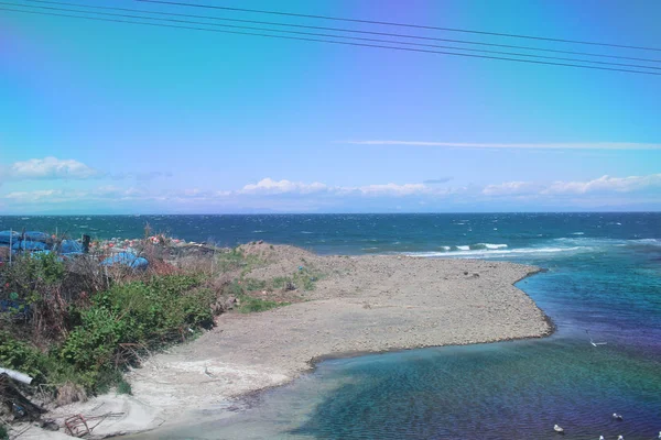 Die Ansicht Des Zugfensters Von Sapporo Nach Hakodate — Stockfoto