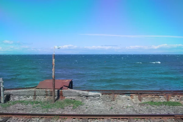 Vista Ventana Del Tren Sapporo Hakodate — Foto de Stock