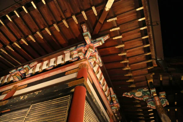 Detalhe Telhado Templo Japonês Muito Complexo — Fotografia de Stock