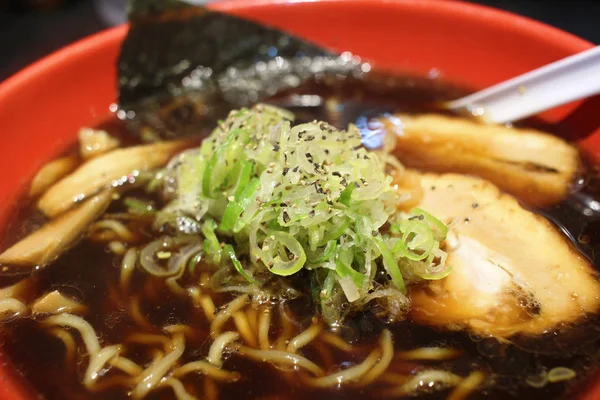 Japonés Oscuro Sopa Fideos — Foto de Stock