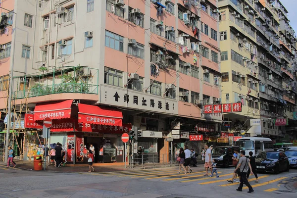 Straatmening van Castle Peak Road, Hongkong — Stockfoto