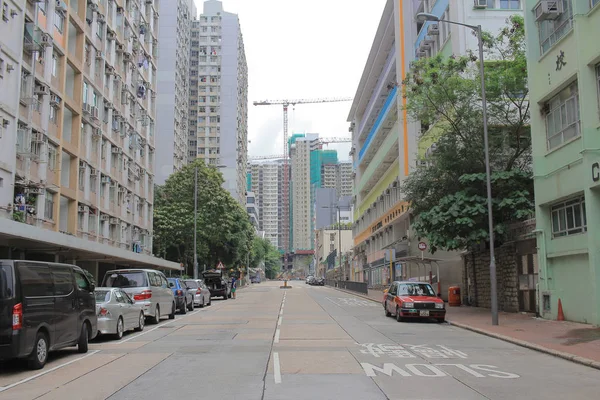 Vue sur la rue de Cheung Sha Wan hong kong — Photo