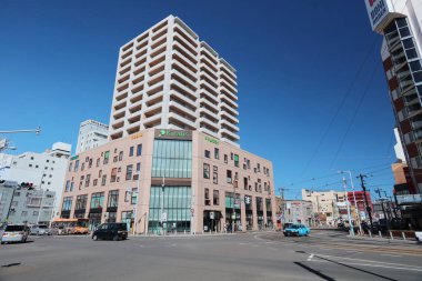 Hakodate şehir tramvay Hakodate, Hokkaido, Japonya.