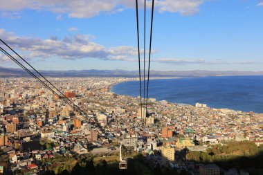 Teleferik Mt. Hakodate teleferik cityscape bakış