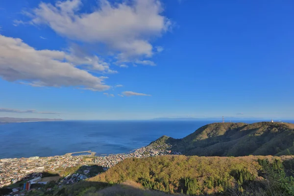 Teleférico de Mt. Teleférico Hakodate con paisaje urbano —  Fotos de Stock