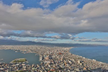  Dağ ve bay Hakodate, Hokkaido, Japonya