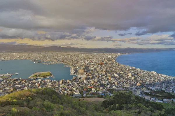 Vista da paisagem urbana de Hakodate, Hokkaido, Japão — Fotografia de Stock