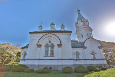 Hakodate, Japonya'da MOTOMACHI Katolik Ortodoks kilisesinde görünümünü