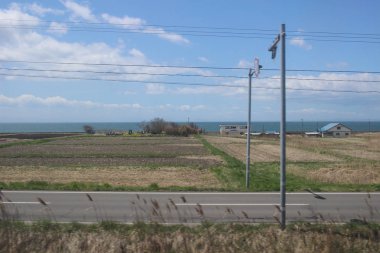 Tren penceresinden Sapporo Hakodate görünümünü