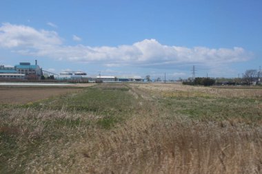 Tren penceresinden Sapporo Hakodate görünümünü