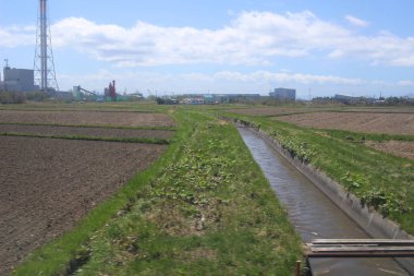 Tren penceresinden Sapporo Hakodate görünümünü