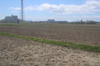 Tren penceresinden Sapporo Hakodate görünümünü