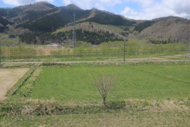 Tren penceresinden Sapporo Hakodate görünümünü
