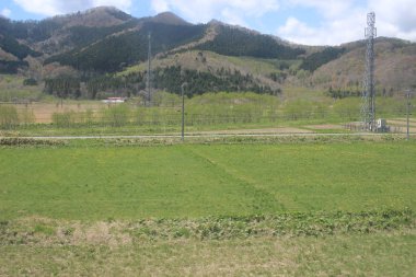 Tren penceresinden Sapporo Hakodate görünümünü