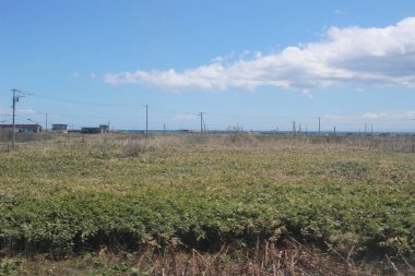 Tren penceresinden Sapporo Hakodate görünümünü