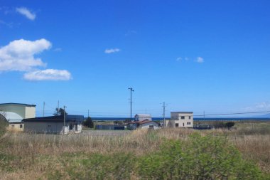 Tren penceresinden Sapporo Hakodate görünümünü