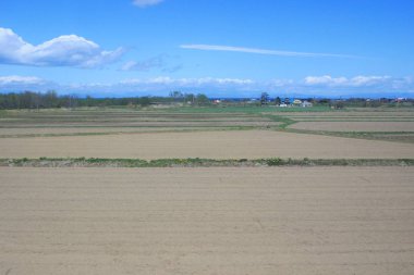 Tren penceresinden Sapporo Hakodate görünümünü