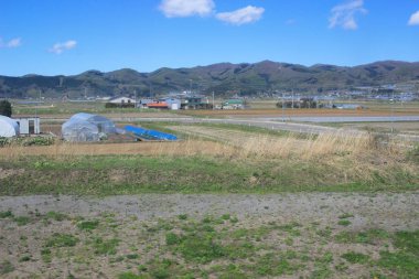 Tren penceresinden Sapporo Hakodate görünümünü