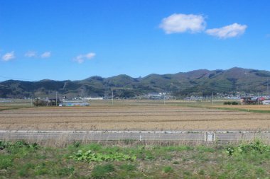 Tren penceresinden Sapporo Hakodate görünümünü