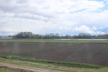 Tren penceresinden Sapporo Hakodate görünümünü