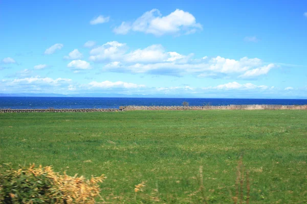 Vista Del Finestrino Del Treno Sapporo Hakodate — Foto Stock