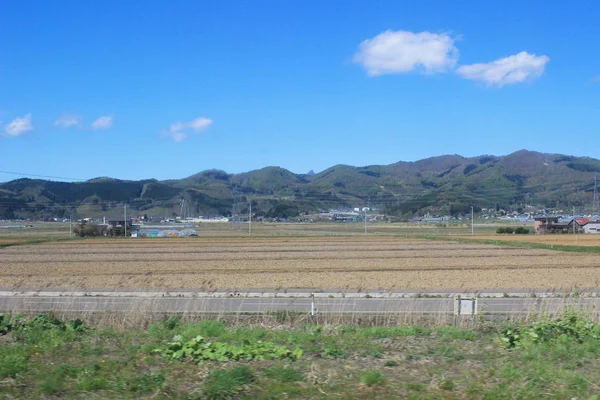 Die Ansicht Des Zugfensters Von Sapporo Nach Hakodate — Stockfoto