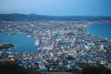 Hakodate Dağı 'ndan gece görüntüsü