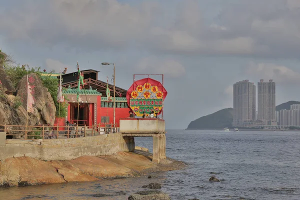 A Mazu templom amely halász a boldogság a Lei Yuen Mun — Stock Fotó